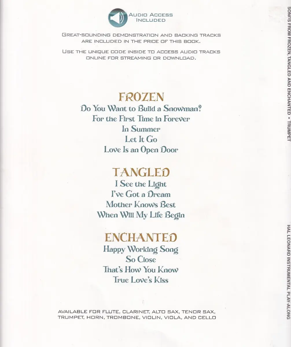 Songs From Frozen - Tangled And Enchanted - Trumpet