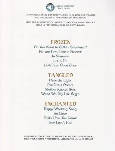 Songs From Frozen - Tangled And Enchanted - Tenor Sax