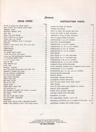 Guitar Method & Song Folio - Exemplar Antigo