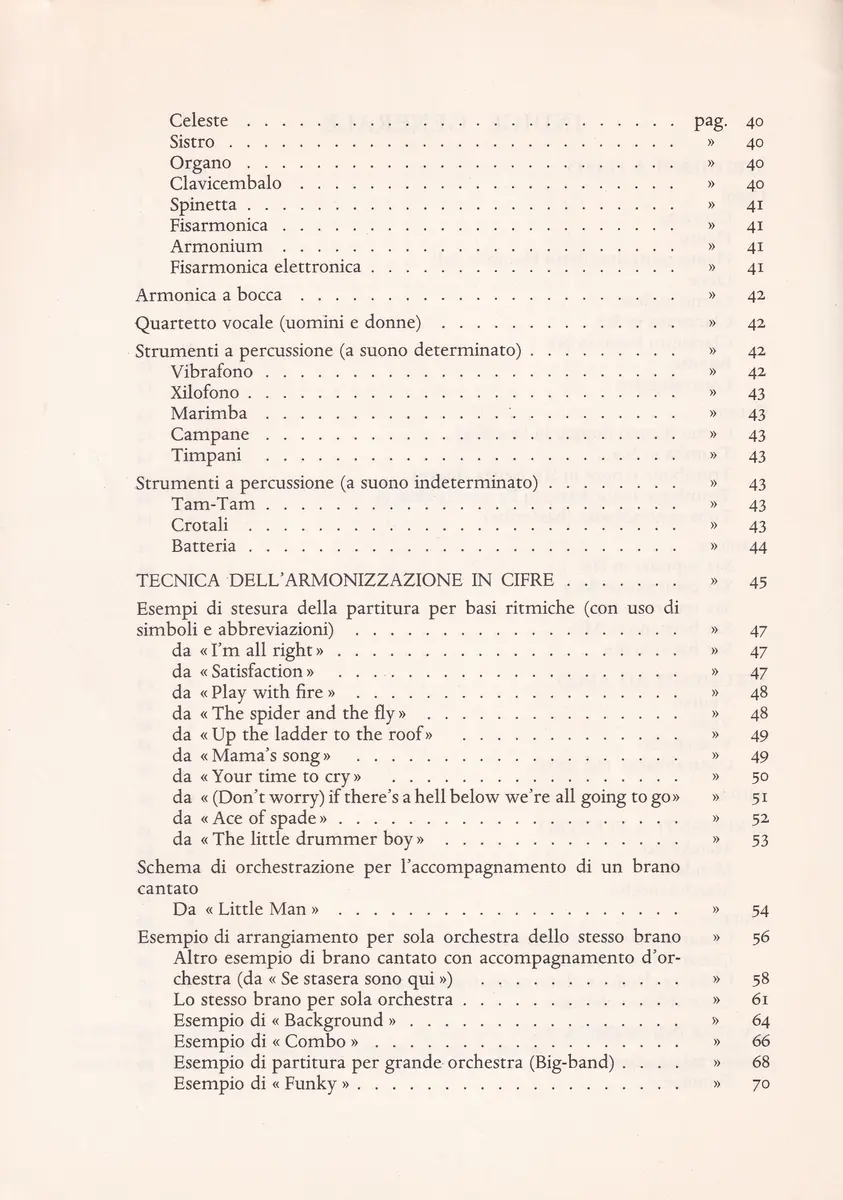 Guida per l' arrangiatore moderno