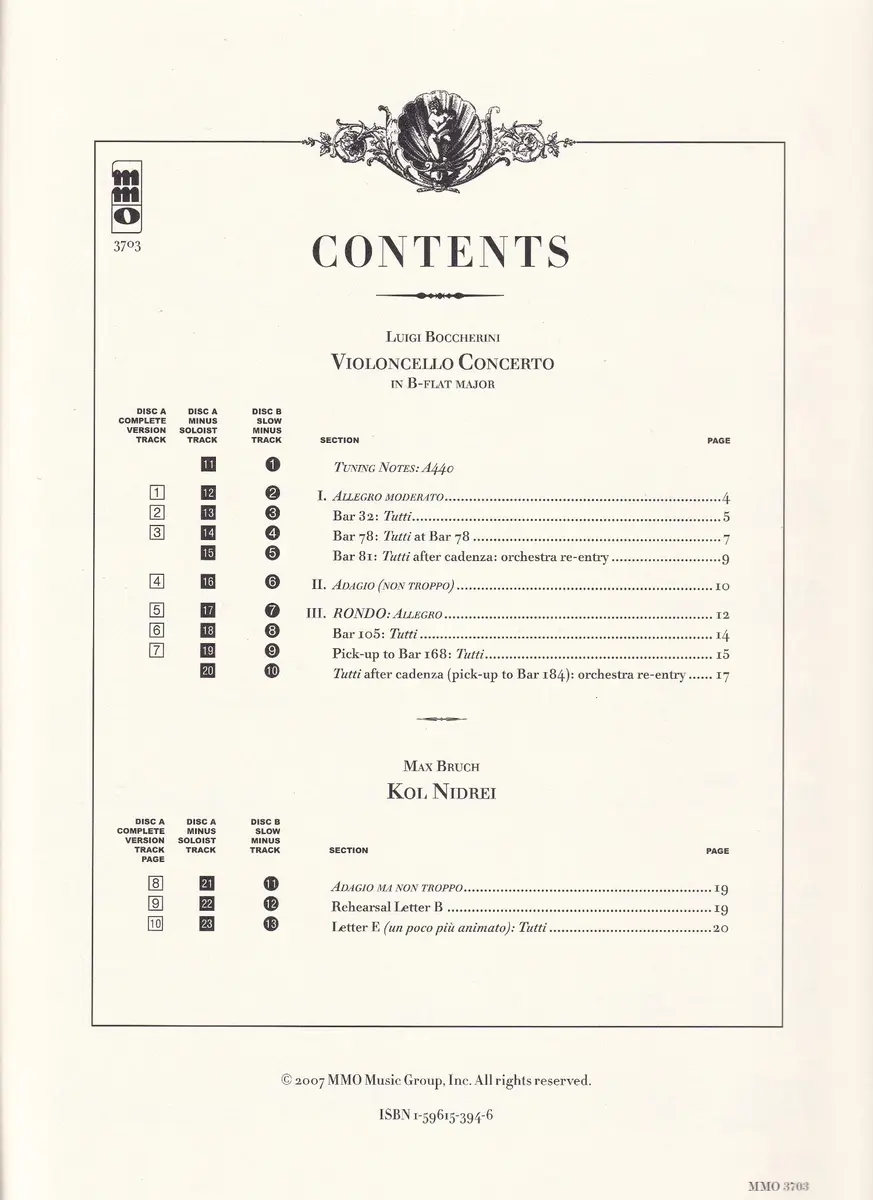 Violoncello Concerto n.9 in Bb major G482 / Kol Nidrei Op.47
