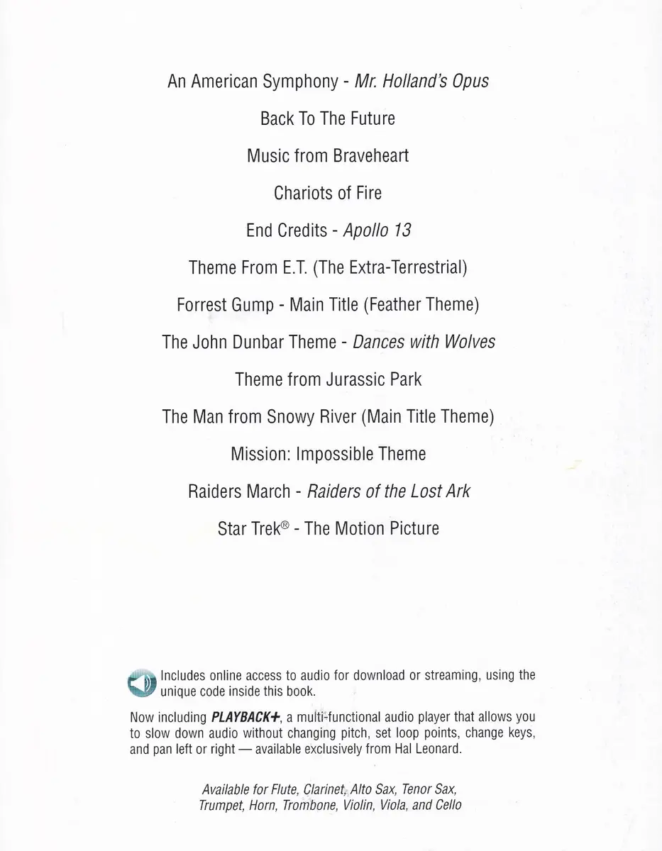 Favorite Movie Themes - Clarinet