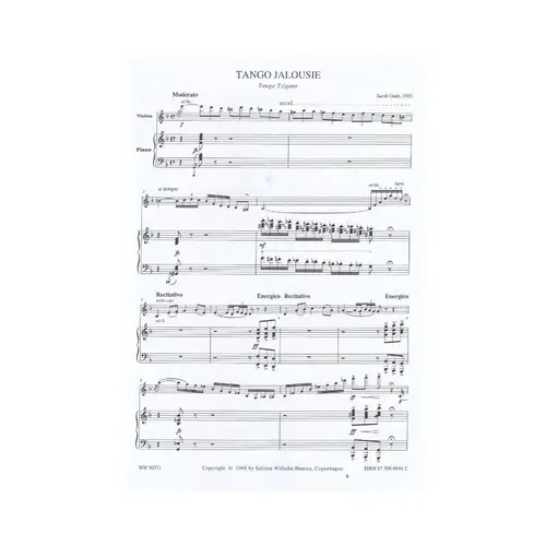 Tango Jalousie - for Violin and Piano