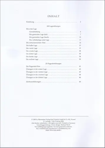 Einführung in das Lagenspiel - 125 kleine Übungen für Violoncello