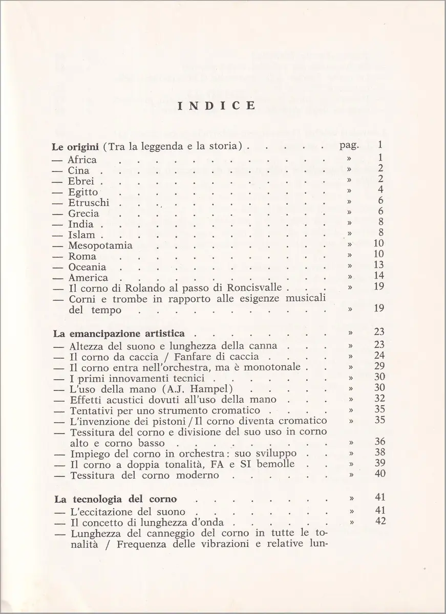 Il Corno - gli strumenti musicali - storia della loro evoluzione tecnica ed artistica