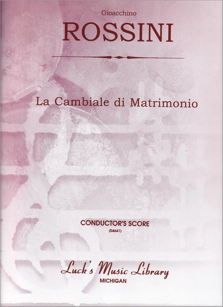 La cambiale di matriomonio - full score