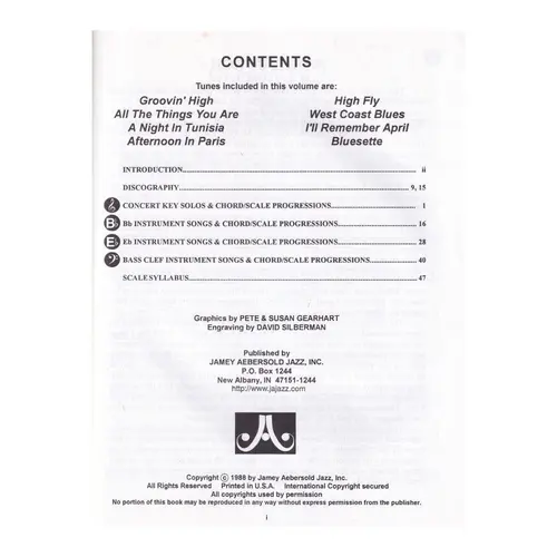 Ja043 - Groovin` High - Jamey Aebersold Jazz