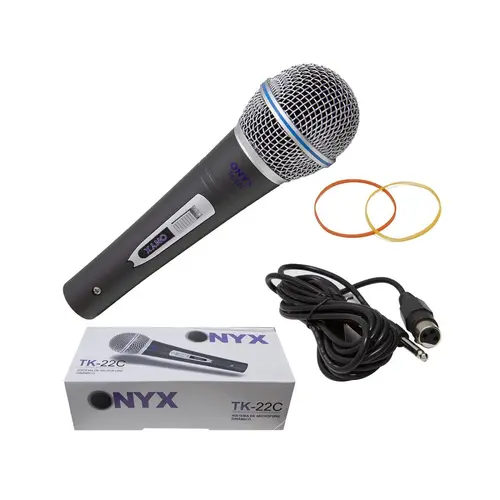 Microfone Dinâmico com fio TK-22C Onyx + cabo 3,5m