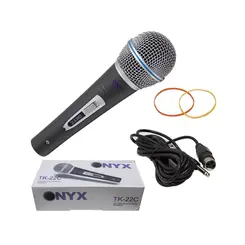 Microfone Dinâmico com fio TK-22C Onyx + cabo 3,5m