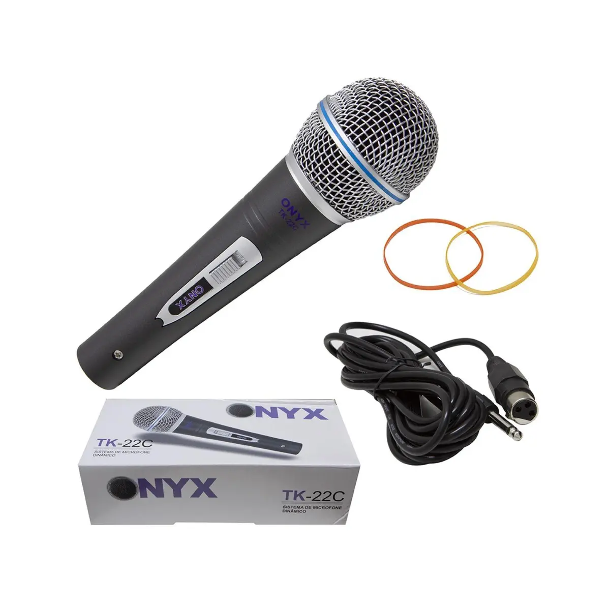Microfone Dinâmico com fio TK-22C Onyx + cabo 3,5m
