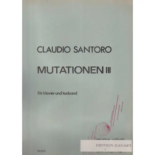 Mutationen III Fur Klavier Und Tonband ( Edição Antiga )