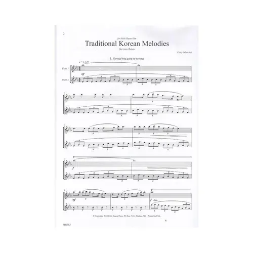 Traditional Korean Melodies For Two Flutes