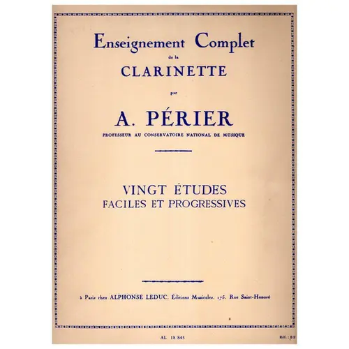 Vingt Etudes Faciles Et Progressives