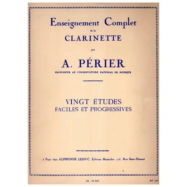 Vingt Etudes Faciles Et Progressives