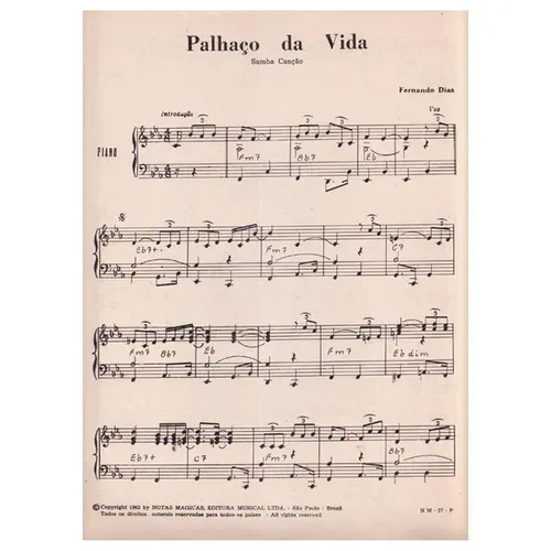 Palhaço Da Vida  - Samba Canção  (Edição Antiga)