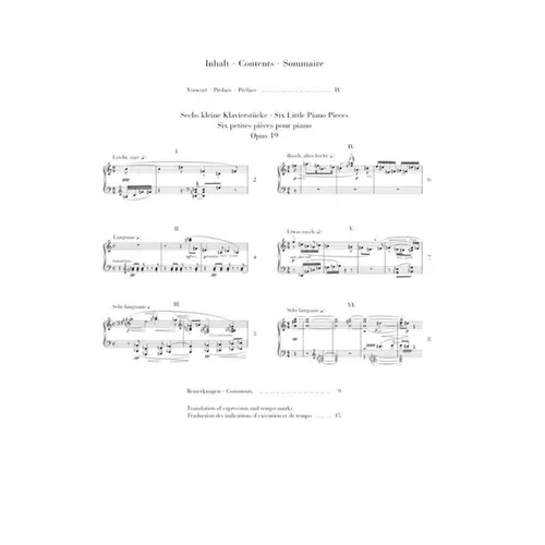 Six little piano pieces Op.19