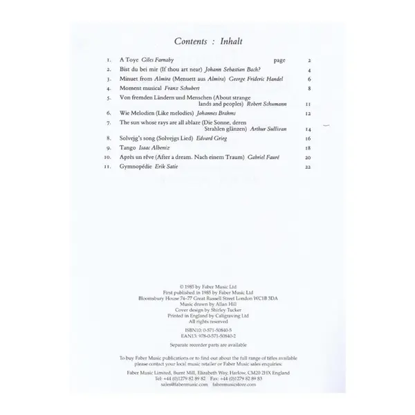 Tenor Recorder Solos