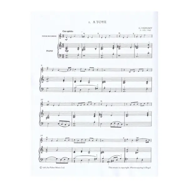 Tenor Recorder Solos