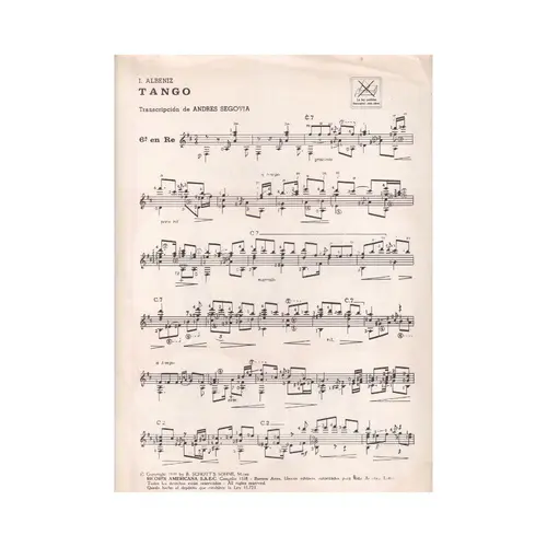 Tango - Op.165 N.2    (Segovia)