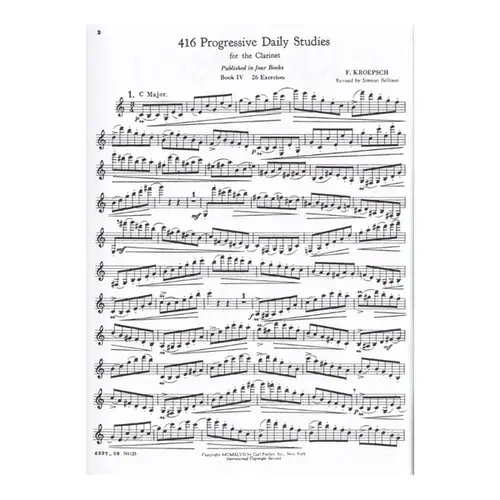 416 Progressive Daily Studies For The Clarinet - Vol. 4