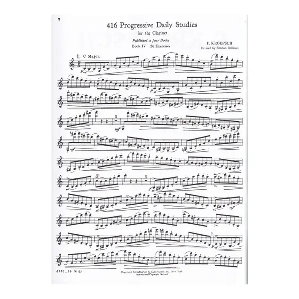 416 Progressive Daily Studies For The Clarinet - Vol. 4