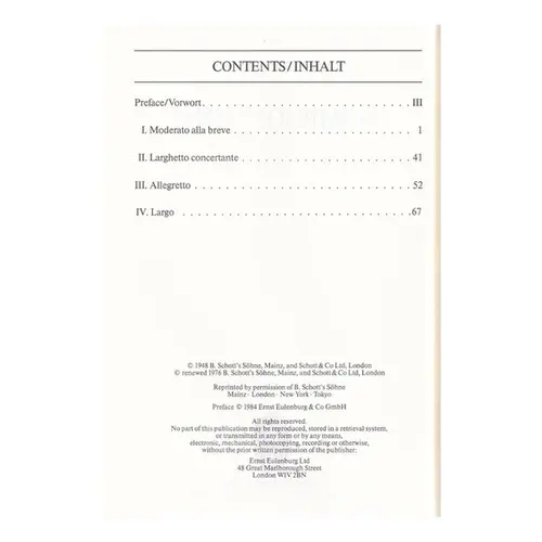 Symphony In C - Study Score