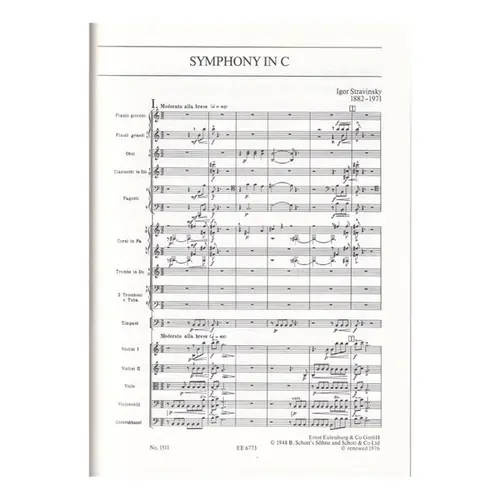 Symphony In C - Study Score