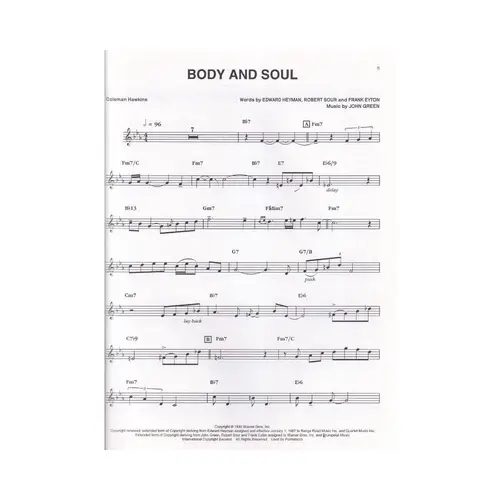 Tenor Saxophone Standards