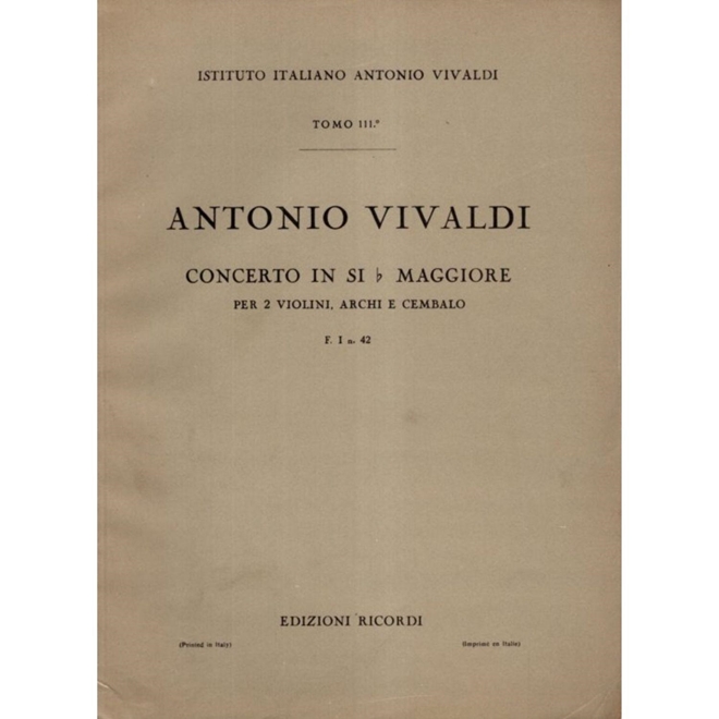 Concerto em Sibemol maior Vol.111 de Antonio Vivaldi - Ricordi ...