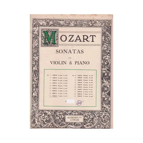 Sonata N.9 F Major For Violin - KV 377  op.2 n.3 (Edição Antiga)