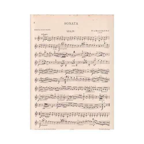 Sonata N.9 F Major For Violin - KV 377  op.2 n.3 (Edição Antiga)
