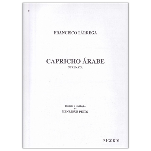 Capricho Arabe Serenata De Francisco Tarrega Ricordi Capricho tarrega-capricho-arabe-pdf