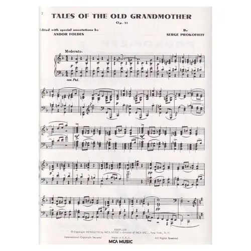 Tales Of The Old Grandmother op. 31 for piano