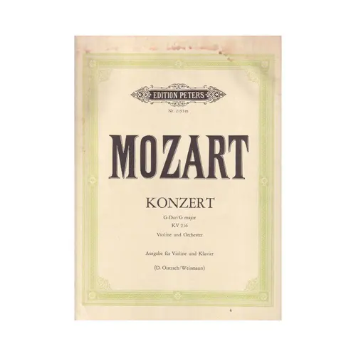 Konzert G Dur G Major Kv 216 Violine Und Orchester