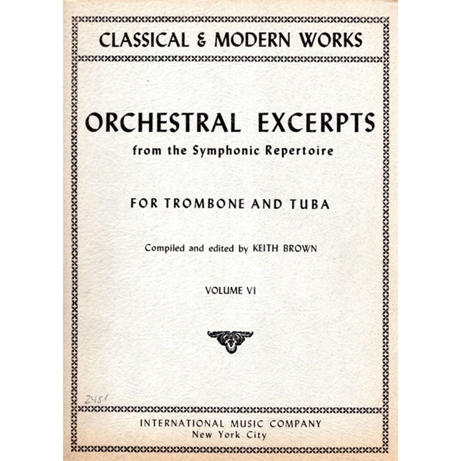 Excertos Orquestrais para Trombone e Tuba Vol.06 Orchestral Excerpts for Trombone and Tuba Vol