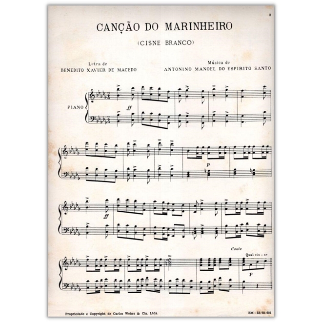 Dobrado Cisne Branco - MARINHA DO BRASIL - Partitura Completa para Bandas 