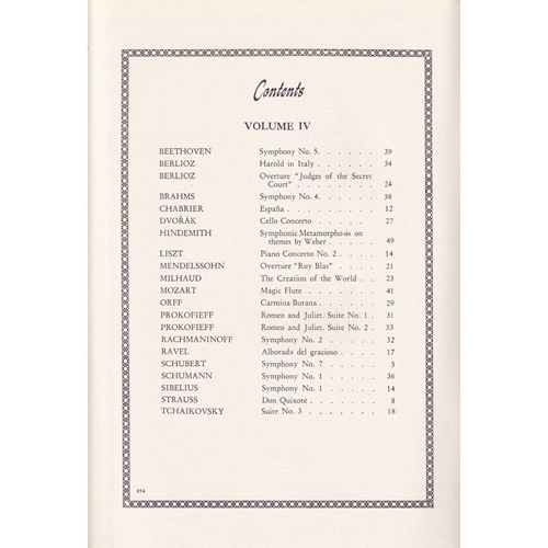 Seleção de trechos orquestrais de obras clássicas e modernas para