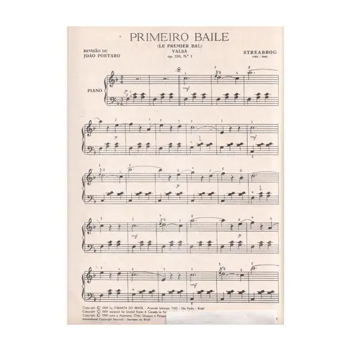 Primeiro Baile - Valsa - Op.250 N.1  (Edição Antiga)