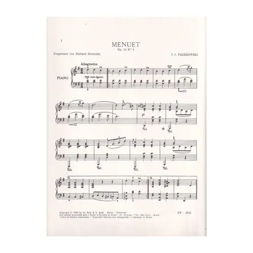 Menuet - Op.14 N.1