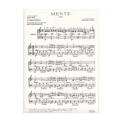 Mente - Bolero  (Edição Antiga)