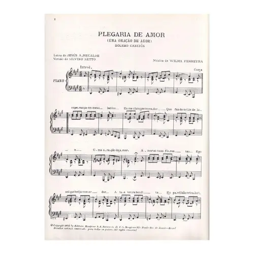 Plegaria De Amor  - Bolero-Cancion  (Edição Antiga)