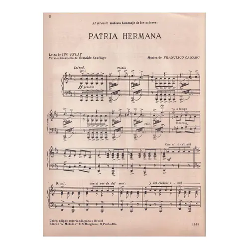 Patria Hermana  - Marcha Heroica  (Edição Antiga)