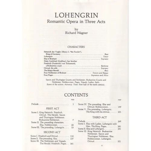 Lohengrin In Full Score