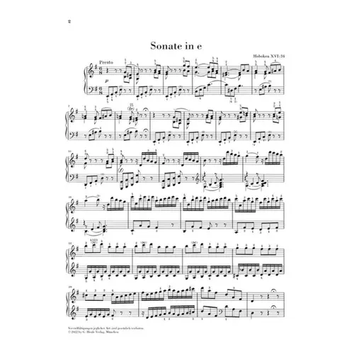 Piano Sonata E minor Hob. XVI:34