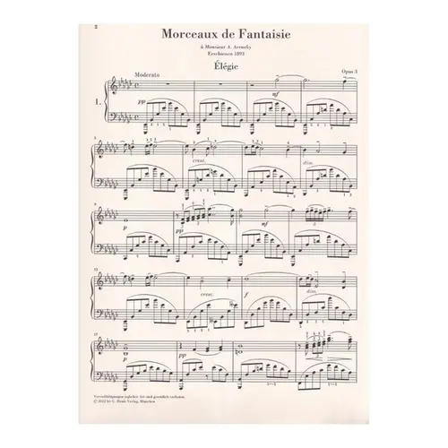 Morceaux de Fantaisie op. 3