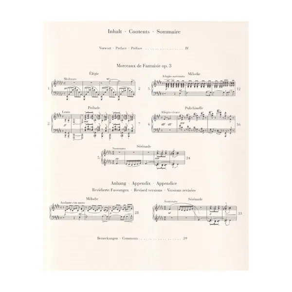 Morceaux de Fantaisie op. 3