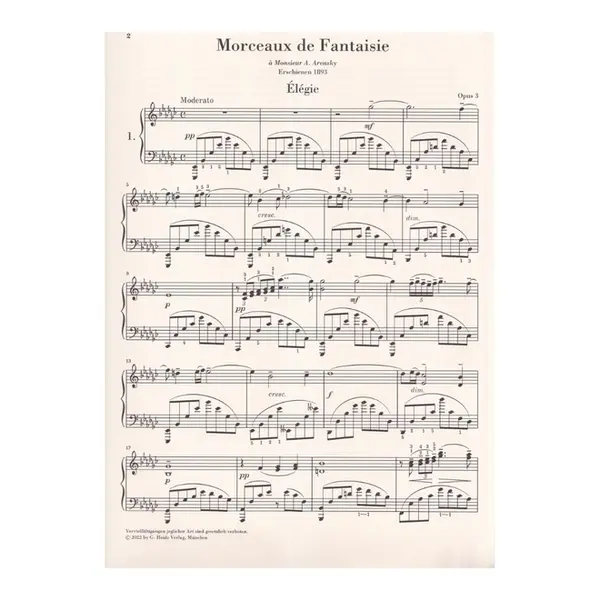 Morceaux de Fantaisie op. 3