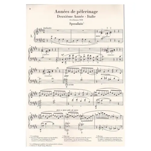 Années de pèlerinage, Deuxième Année – Italie