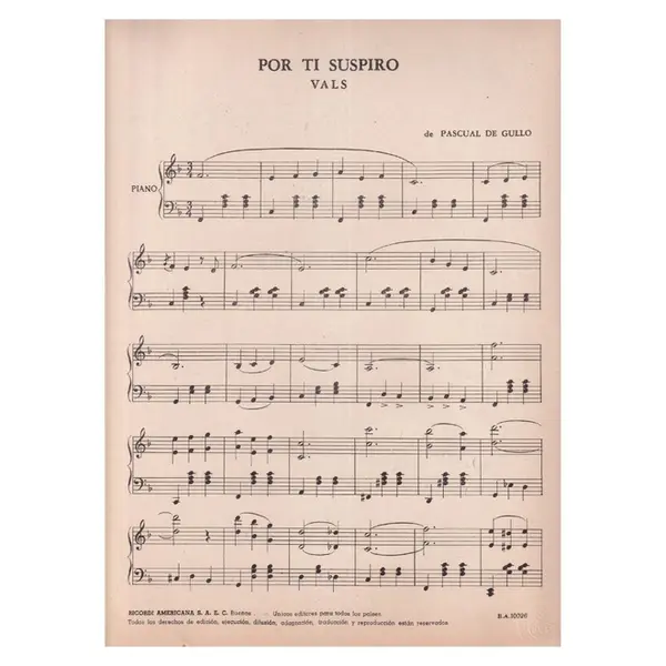 Por Ti Suspiro - Vals