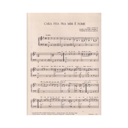 Cara Feia pra mim é fome